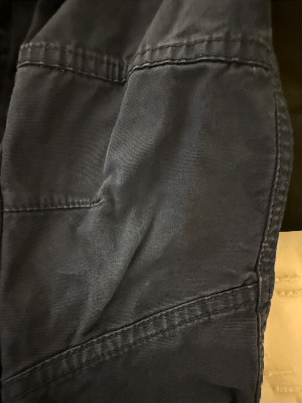 Navy Draw String Pants with Zipper Pockets - Picture 8 of 8